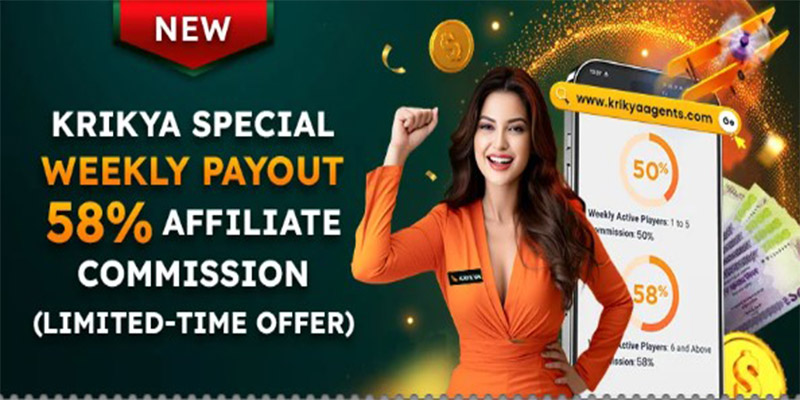 KRIKYA Special Weekly Payout 58% Affiliate Commission (Limited-Time Offer)